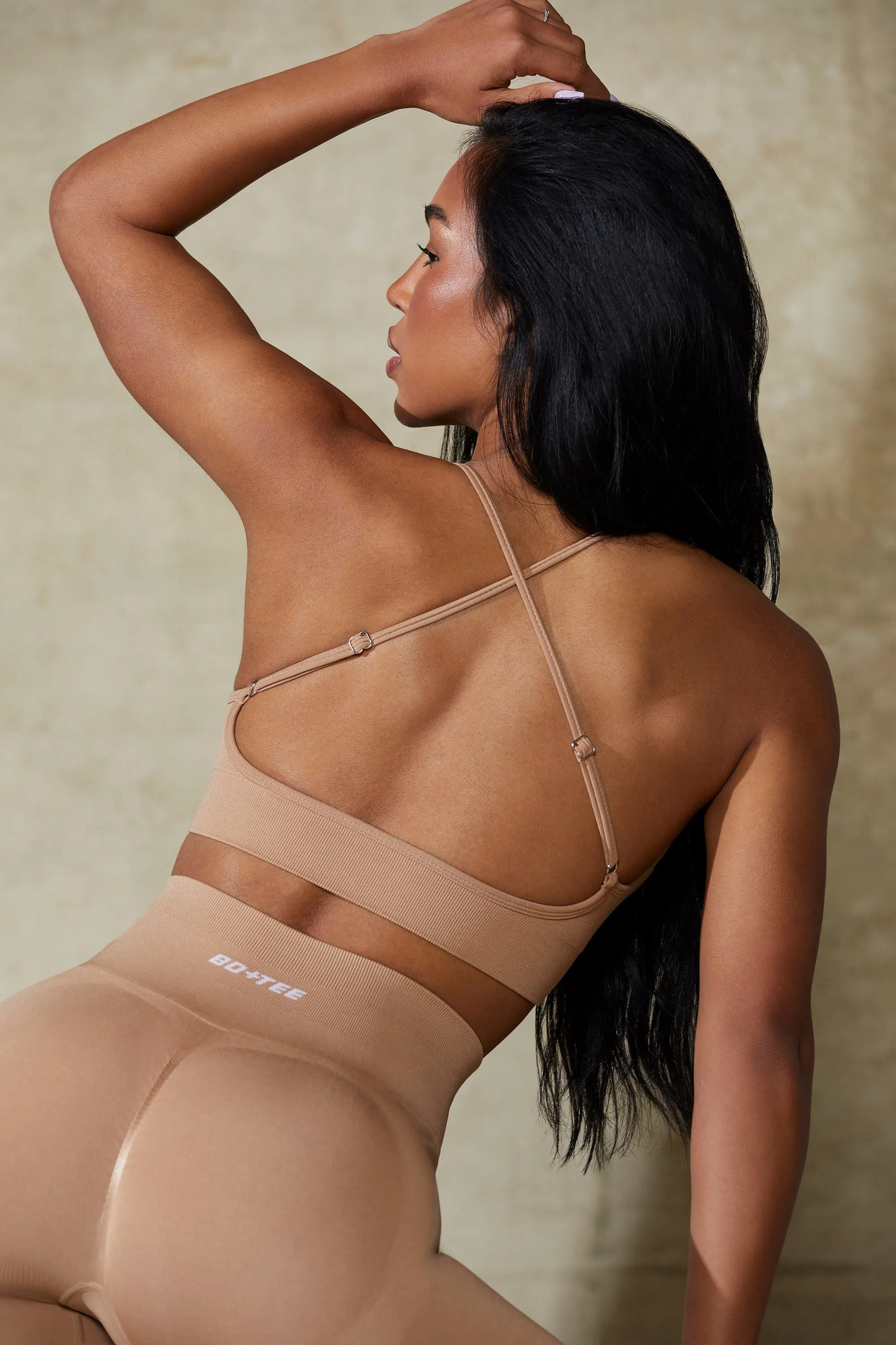 Definition - Low Back Define Luxe Sports Bra in Warm Taupe sold by Bo + Tee product image thumbnail 3