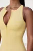 Velocity - Super Sculpt Seamless Zip Up Full Length Unitard in Soft Yellow sold by Bo + Tee
