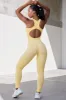 Velocity - Super Sculpt Seamless Zip Up Full Length Unitard in Soft Yellow sold by Bo + Tee