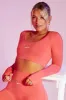 Reignited - Seamless Long Sleeve Crop Top in Coral sold by Bo + Tee