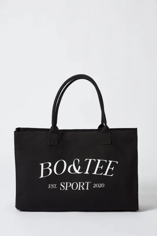 Sport - Large Canvas Tote Bag in Black sold by Bo + Tee
