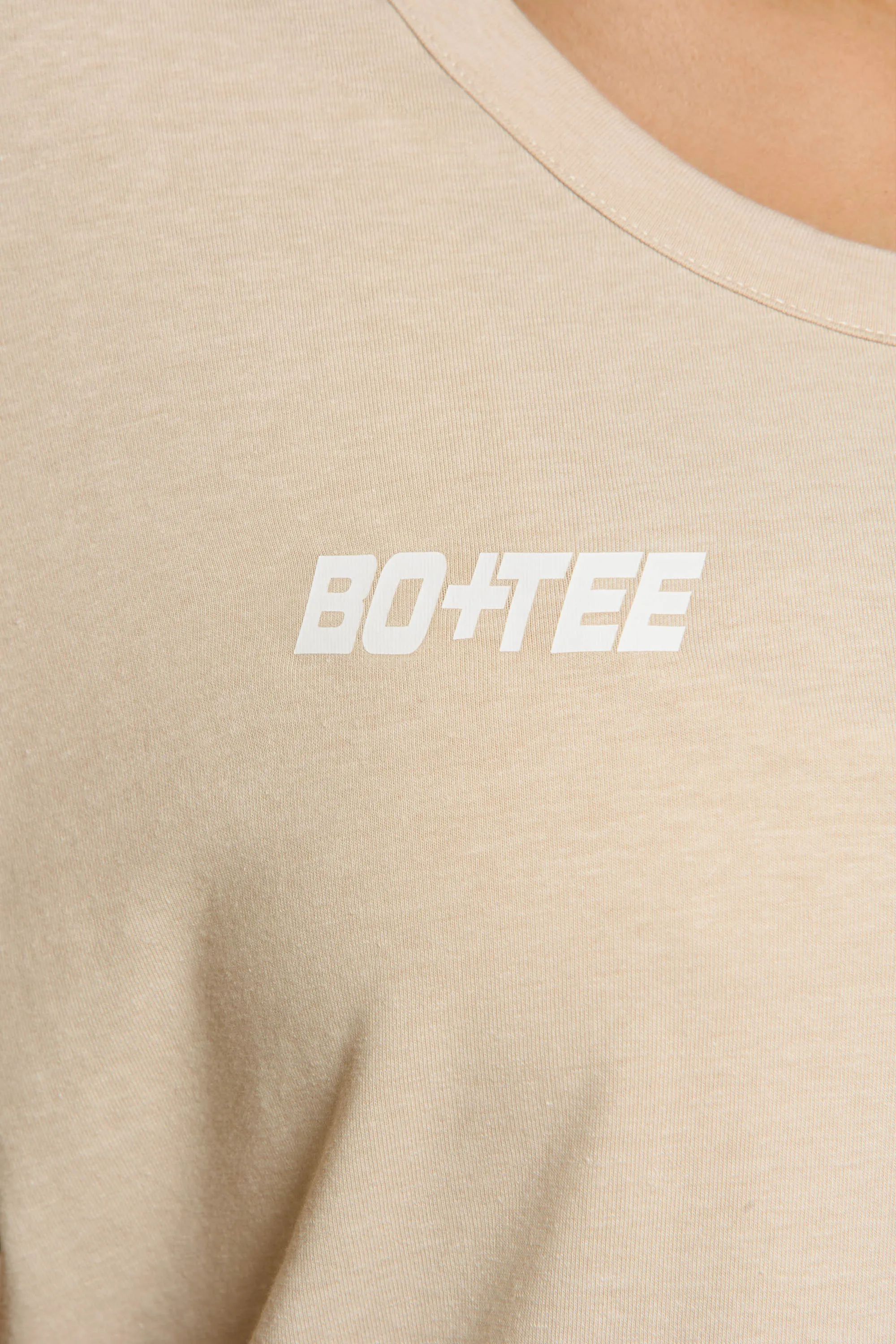 Relax - Oversized Long Length T-Shirt in Sand sold by Bo + Tee product image thumbnail 4