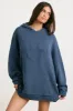 Boyfriend - Oversized Chunky Knit Hoodie in Washed Navy sold by Bo + Tee