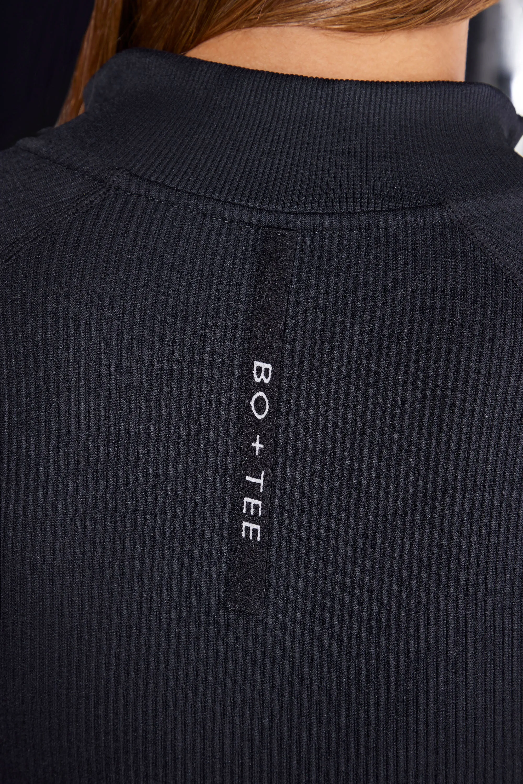 Cropped Zip Up Jacket in Black sold by Bo + Tee product image thumbnail 4