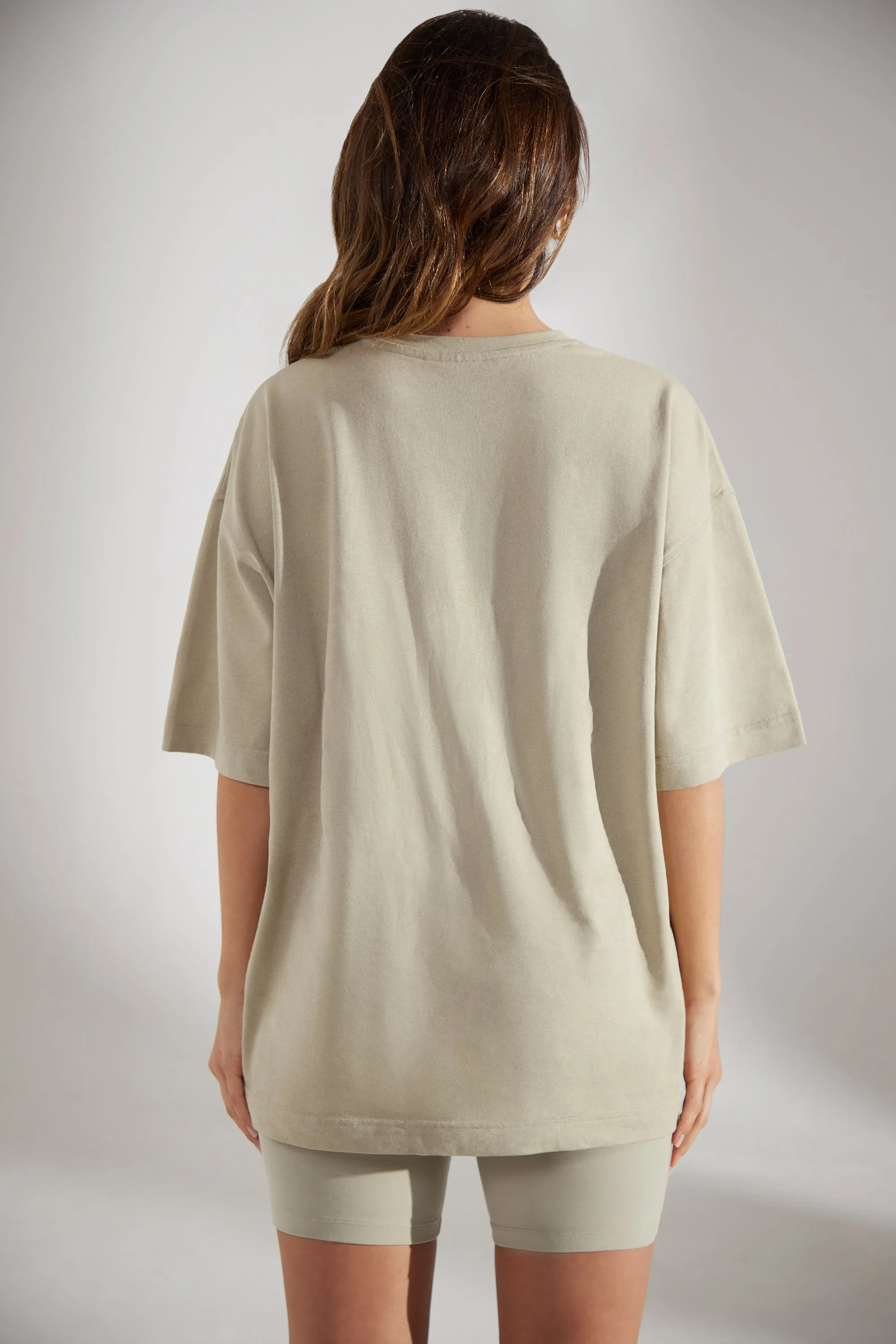 Society - Oversized Short Sleeve T-Shirt in Limestone sold by Bo + Tee product image thumbnail 3