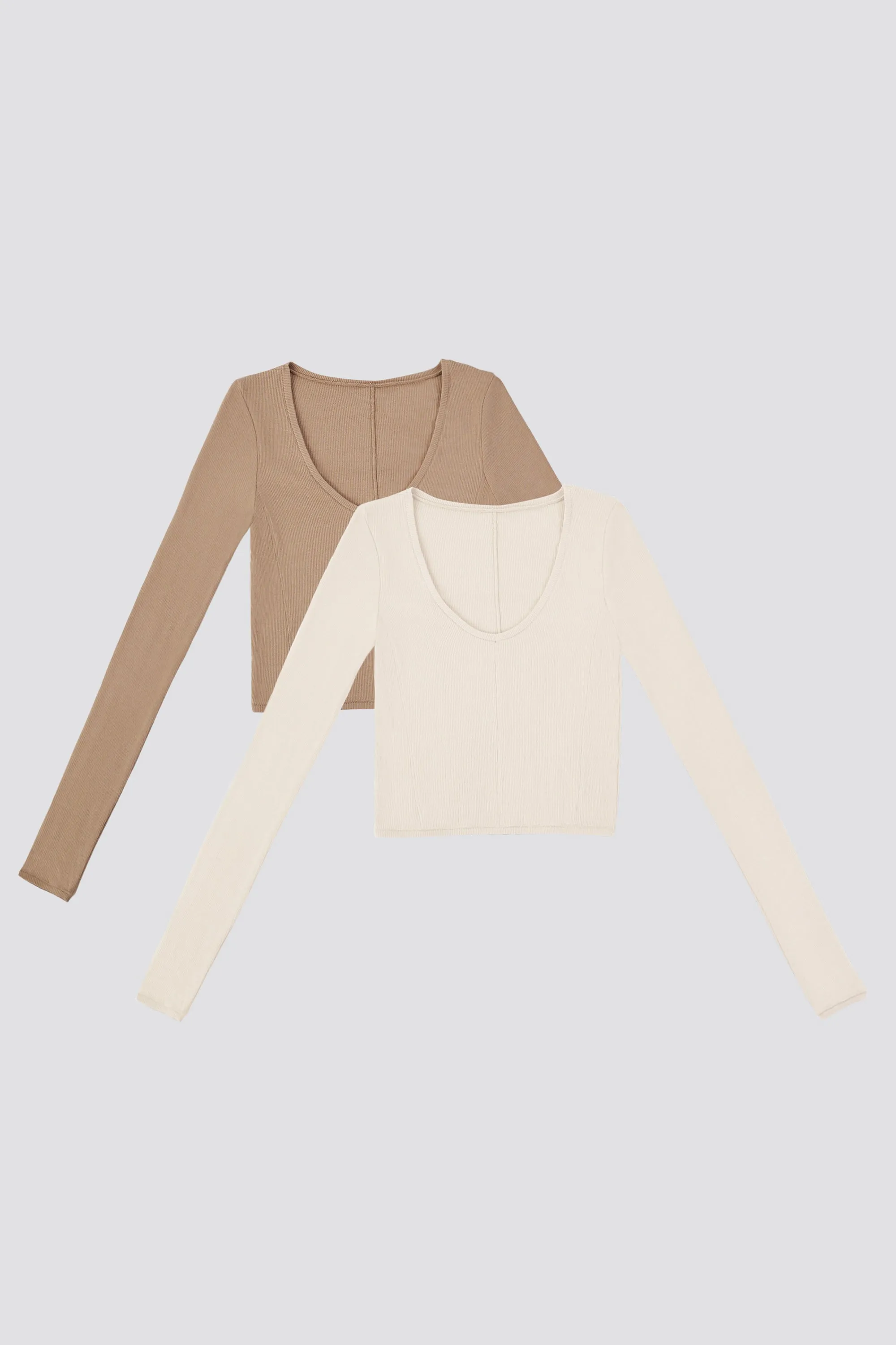 Ribbed Modal V-Neck Crop Top Bundle sold by Bo + Tee product image thumbnail 5