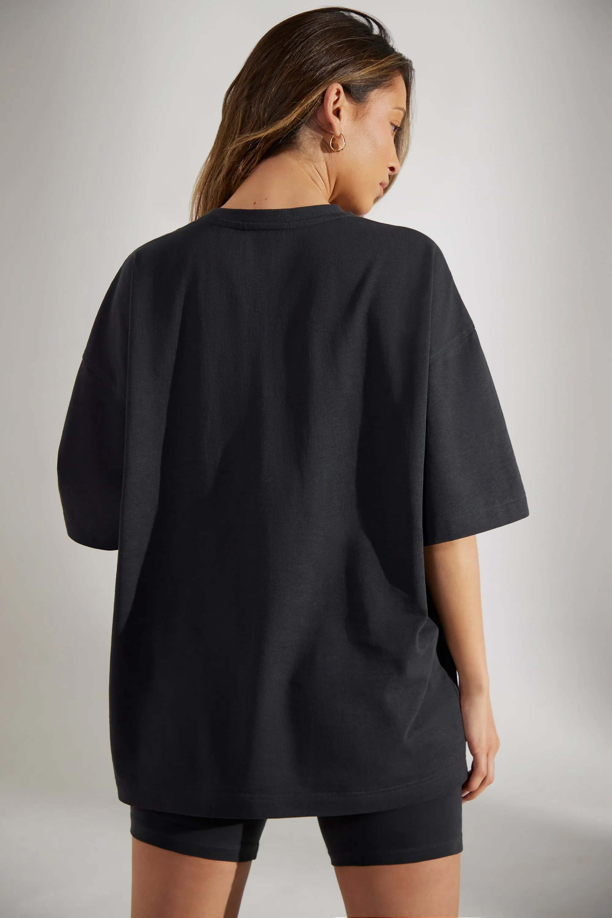 Society - Oversized Short Sleeve T-Shirt in Washed Black sold by Bo + Tee product image thumbnail 3