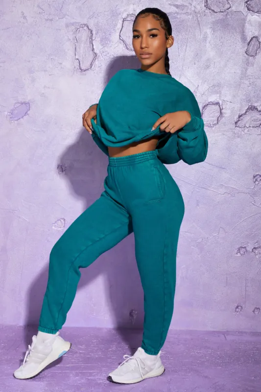 Renew - Cuffed Joggers in Teal sold by Bo + Tee