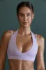 Courage - Plunge Neck Wrap Over Sports Bra in Lilac sold by Bo + Tee