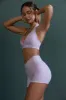 Courage - Plunge Neck Wrap Over Sports Bra in Lilac sold by Bo + Tee