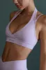 Courage - Plunge Neck Wrap Over Sports Bra in Lilac sold by Bo + Tee