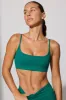 Adjust - Twist Back Scoop Neck Sports Bra in Teal Green sold by Bo + Tee