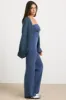 Lounge - Chunky Knit Shrug in Washed Navy sold by Bo + Tee
