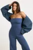 Lounge - Chunky Knit Shrug in Washed Navy sold by Bo + Tee