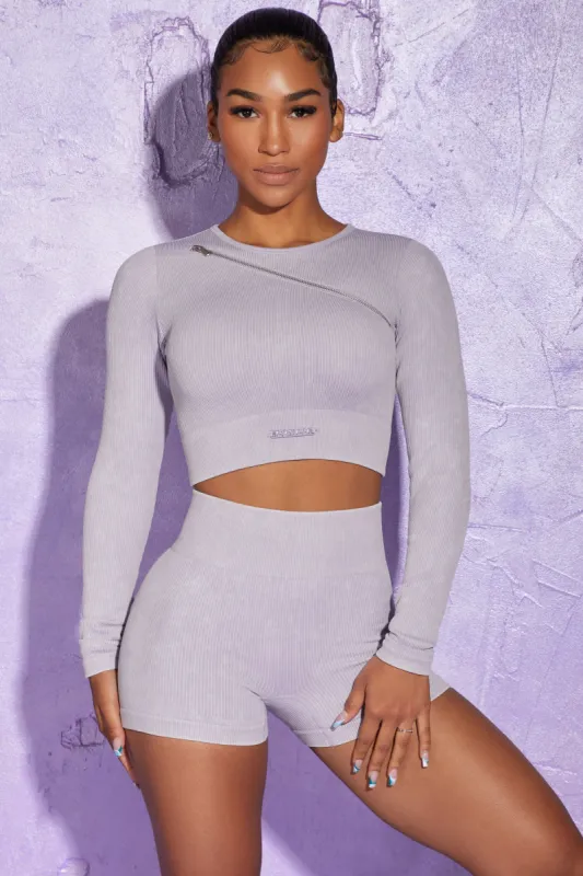Agile - Crop Top in Lilac sold by Bo + Tee