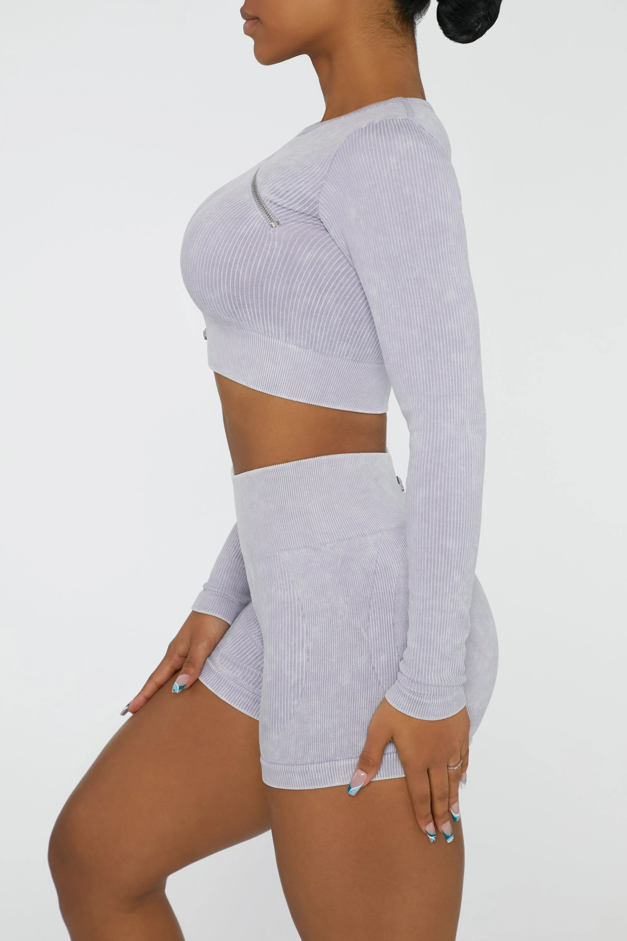 Agile - Crop Top in Lilac sold by Bo + Tee product image thumbnail 2