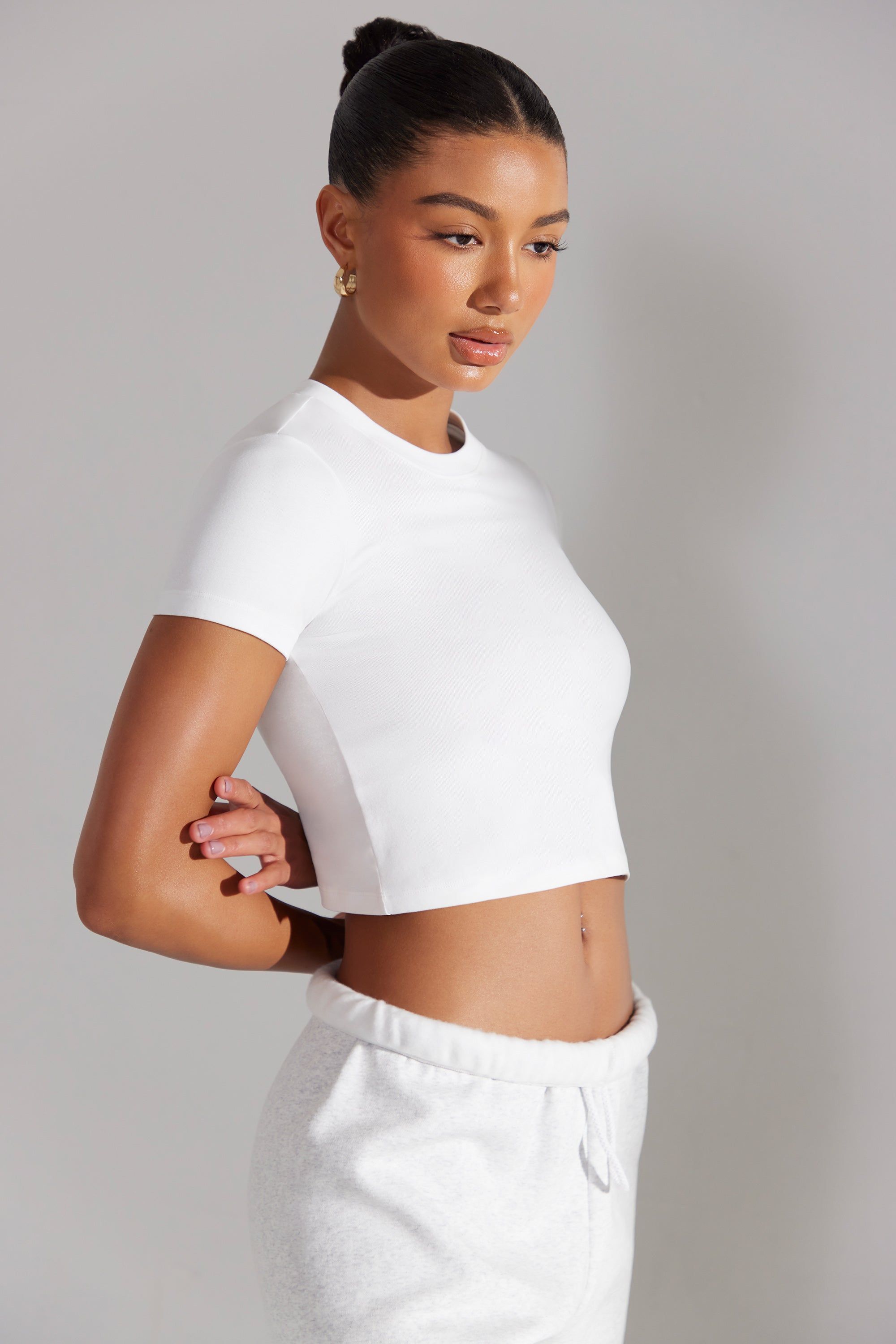 Essence - Cap Sleeve Baby Tee in White sold by Bo + Tee product image thumbnail 2