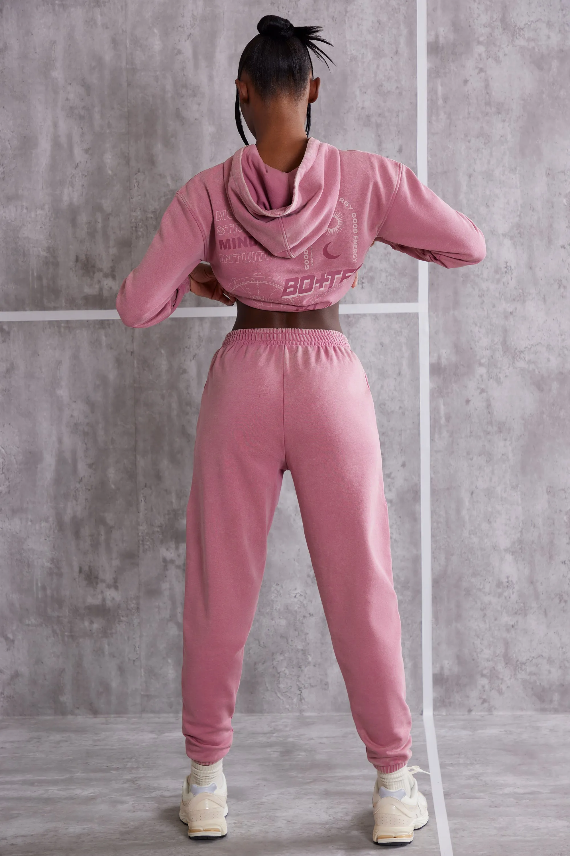 Effortless - High Waist Cuffed Joggers in Rose sold by Bo + Tee product image thumbnail 3