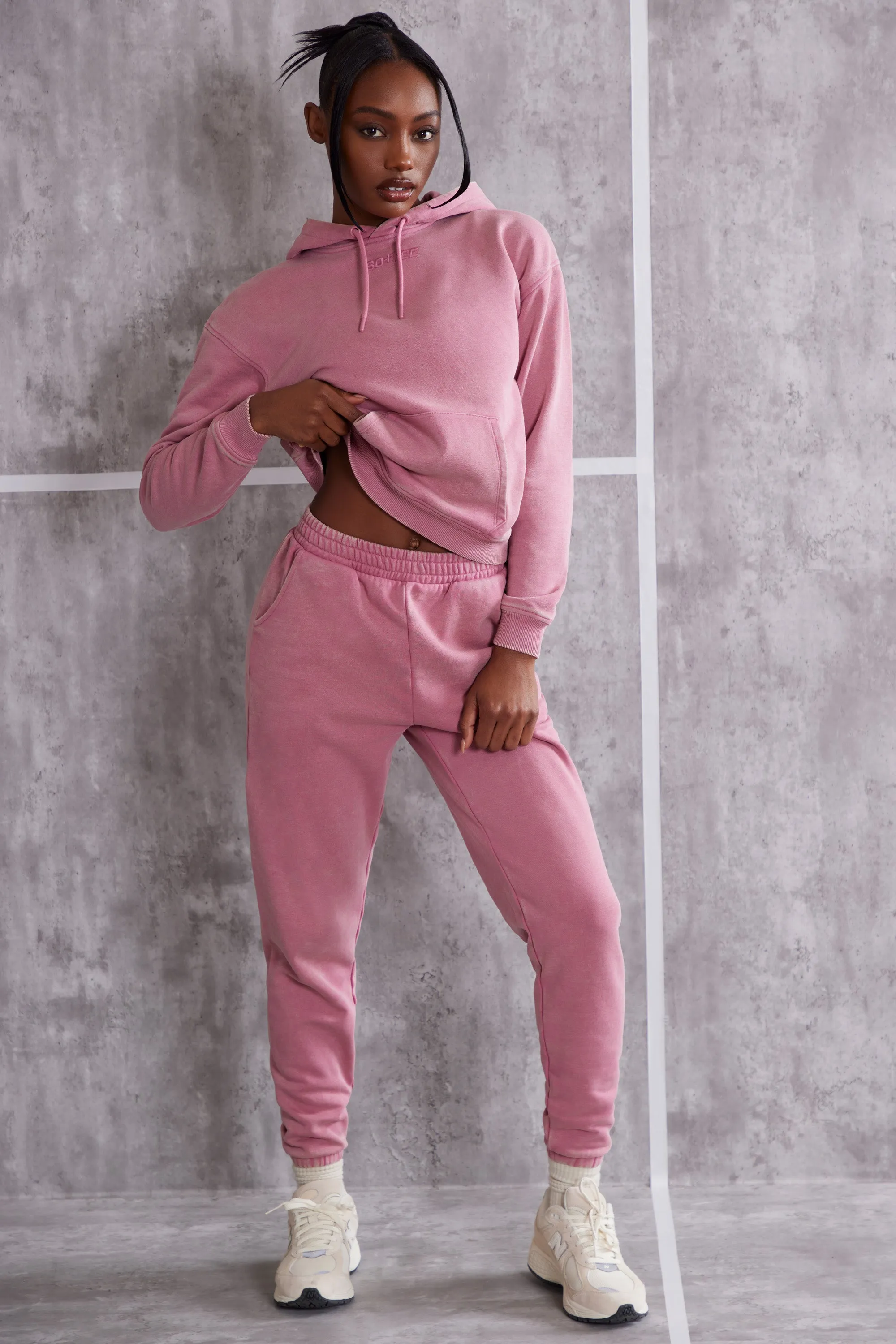 Effortless - High Waist Cuffed Joggers in Rose sold by Bo + Tee product image thumbnail 5