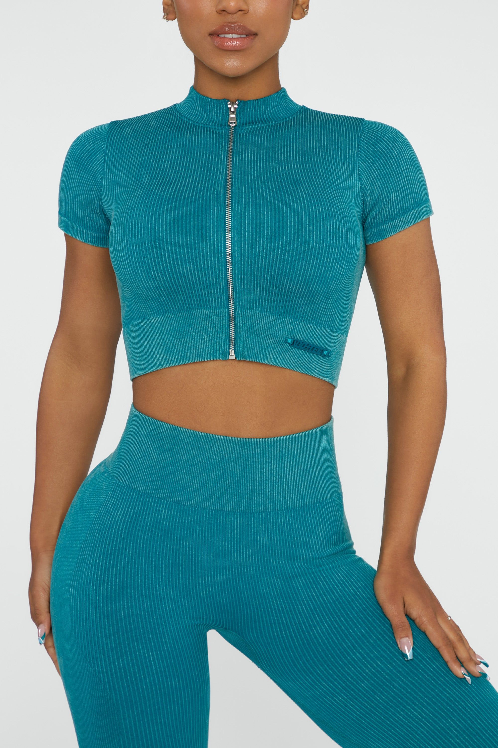 Chase - Crop Top in Teal sold by Bo + Tee product image thumbnail 6