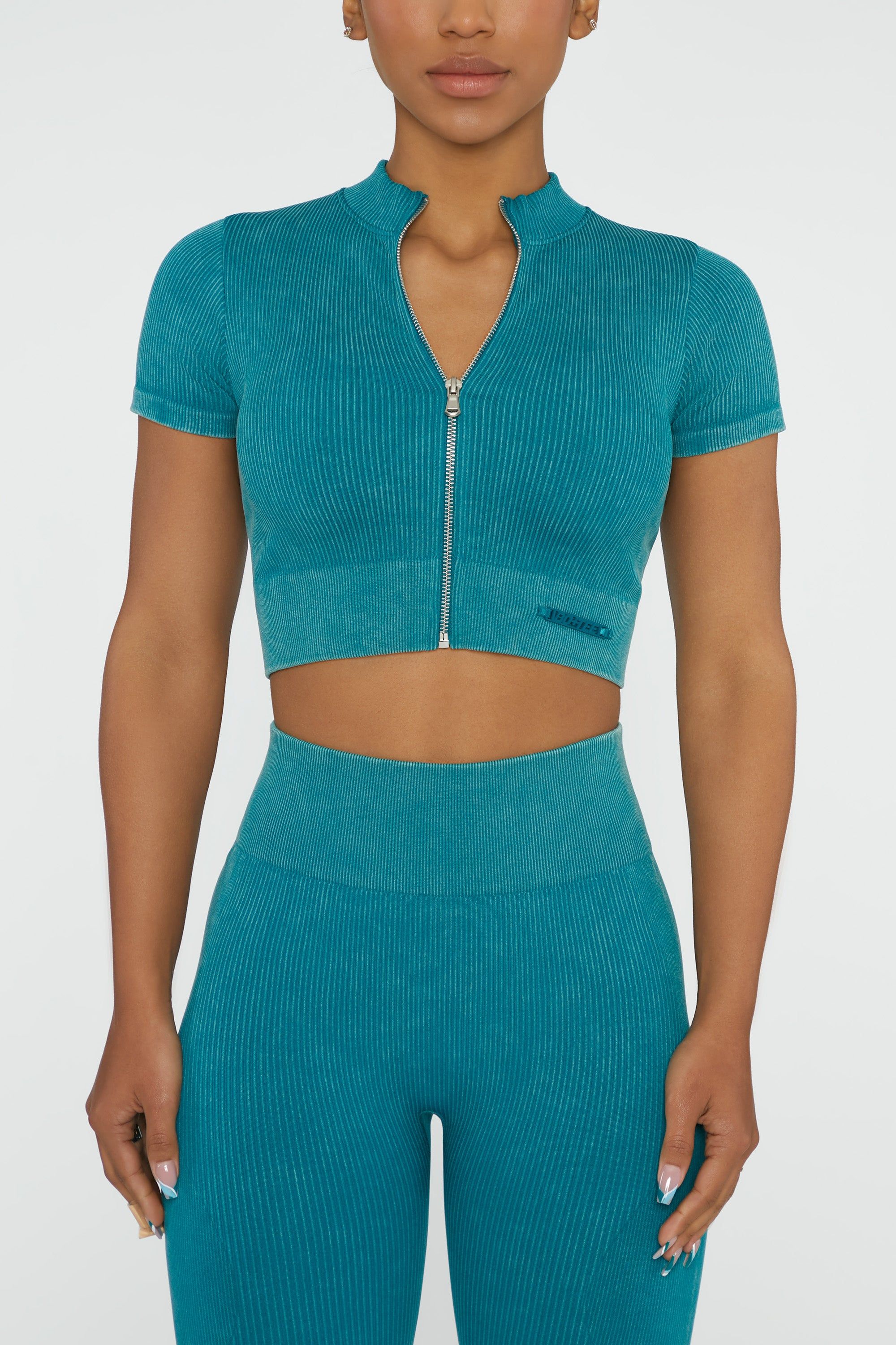 Chase - Crop Top in Teal sold by Bo + Tee product image thumbnail 5