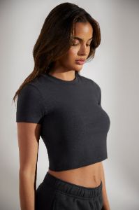 Cap Sleeve Baby Tee in Black sold by Bo + Tee