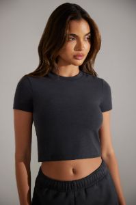 Cap Sleeve Baby Tee in Black sold by Bo + Tee