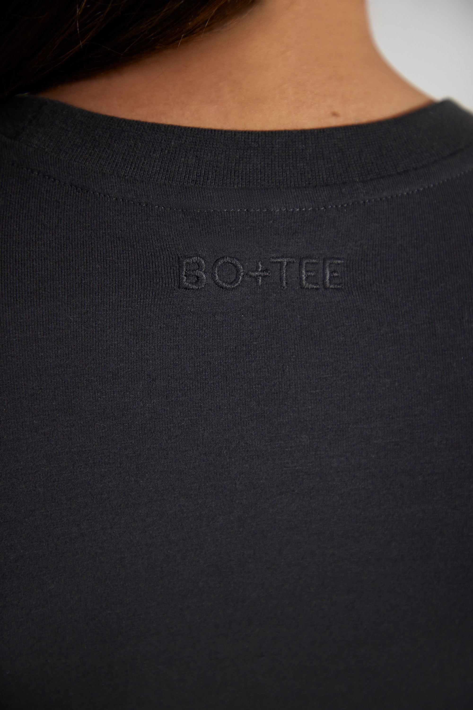 Stretch Cotton Baby Tee in Black sold by Bo + Tee product image thumbnail 4