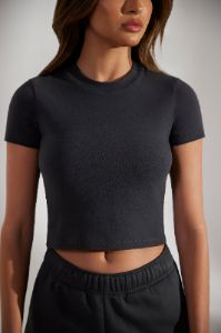 Cap Sleeve Baby Tee in Black sold by Bo + Tee
