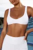 Flow - Soft Rib Scoop Neck Bralette in White sold by Bo + Tee