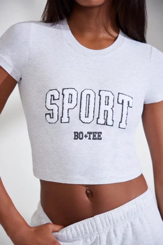 Next Level - Cap Sleeve Baby Tee in Heather Grey sold by Bo + Tee