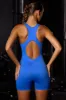 Performance - Super Sculpt Open Back Unitard in Electric Blue sold by Bo + Tee