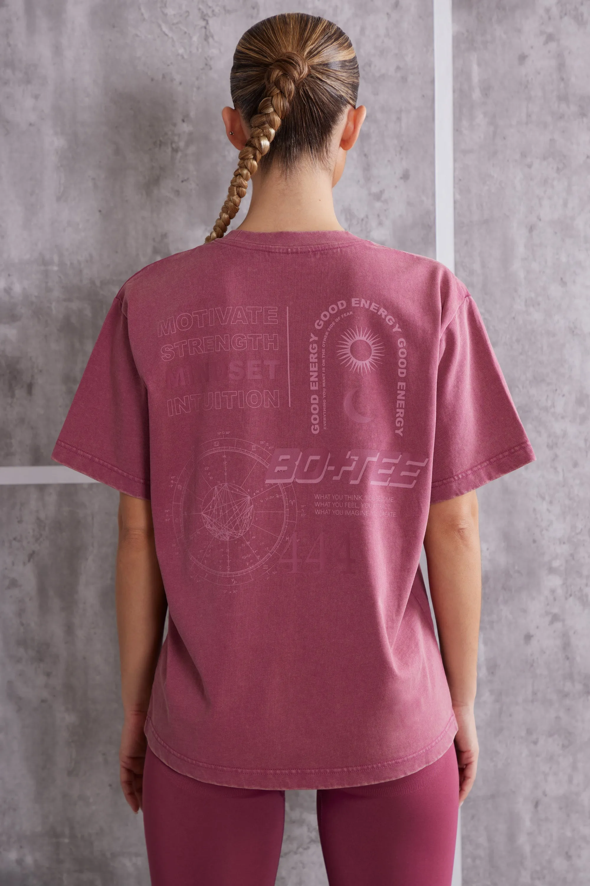 Unwind - Oversized T-Shirt in Dark Rose sold by Bo + Tee product image thumbnail 4
