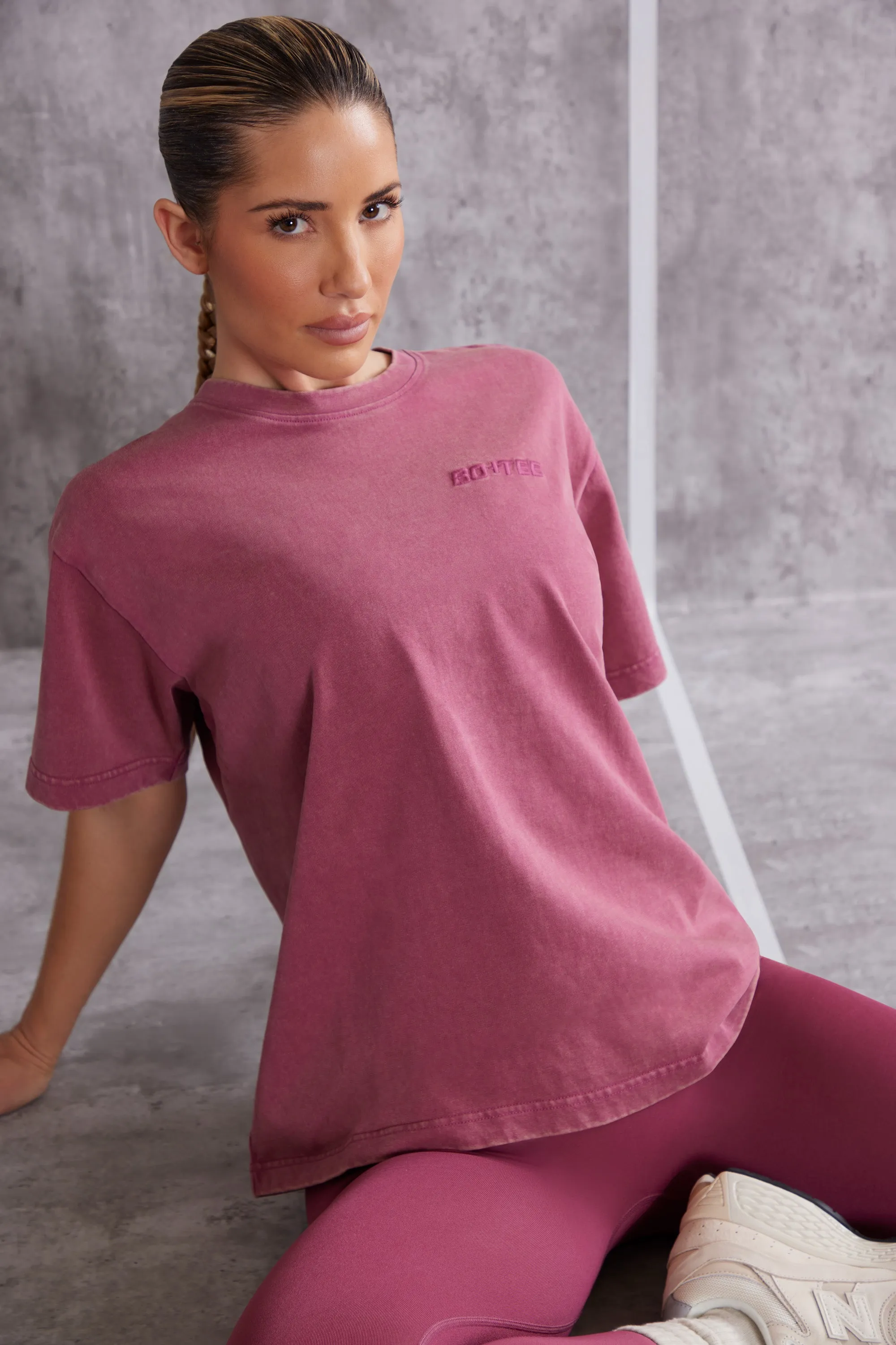 Unwind - Oversized T-Shirt in Dark Rose sold by Bo + Tee product image thumbnail 2
