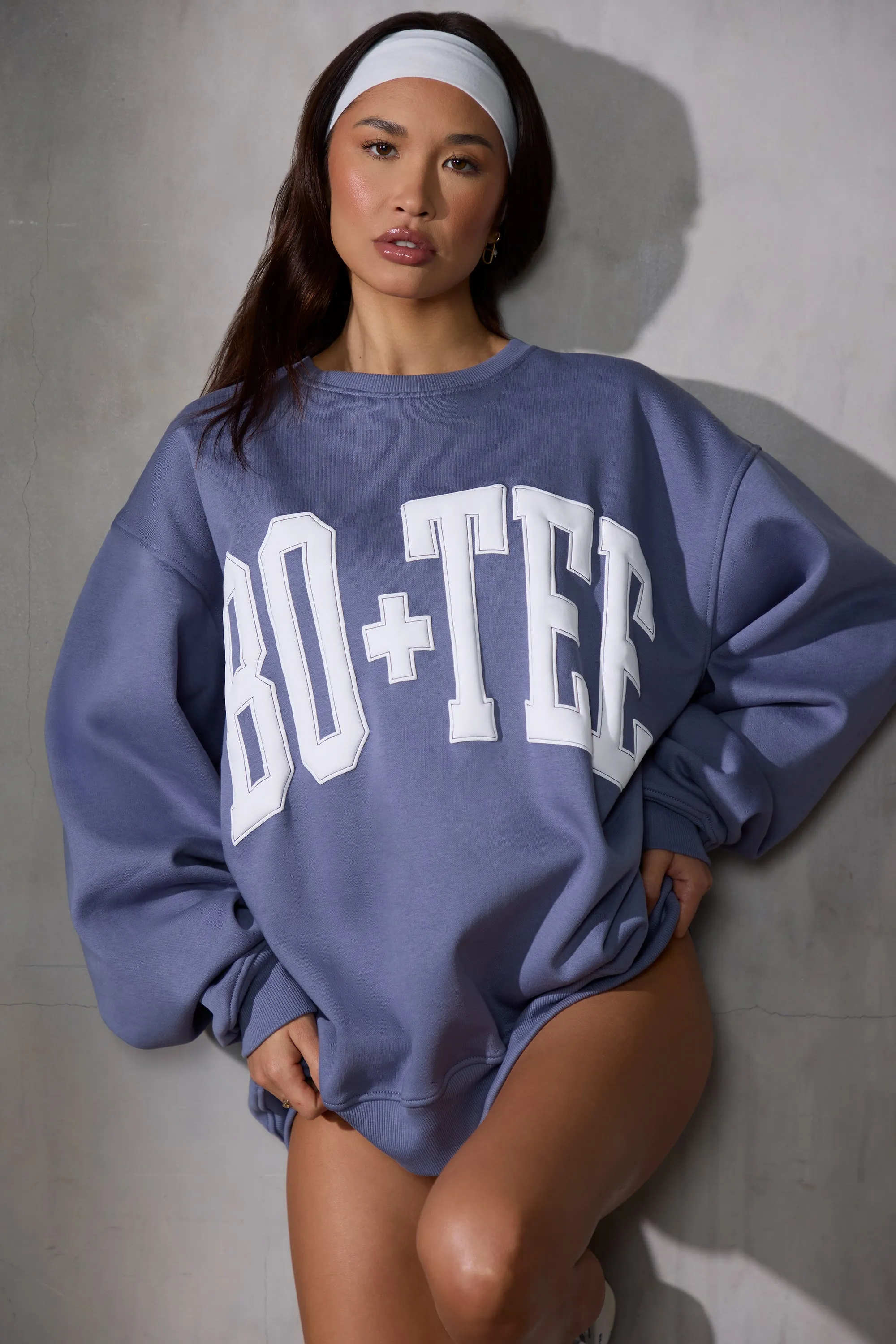 New Staples - Oversized Sweatshirt in Slate Blue sold by Bo + Tee product image thumbnail 5