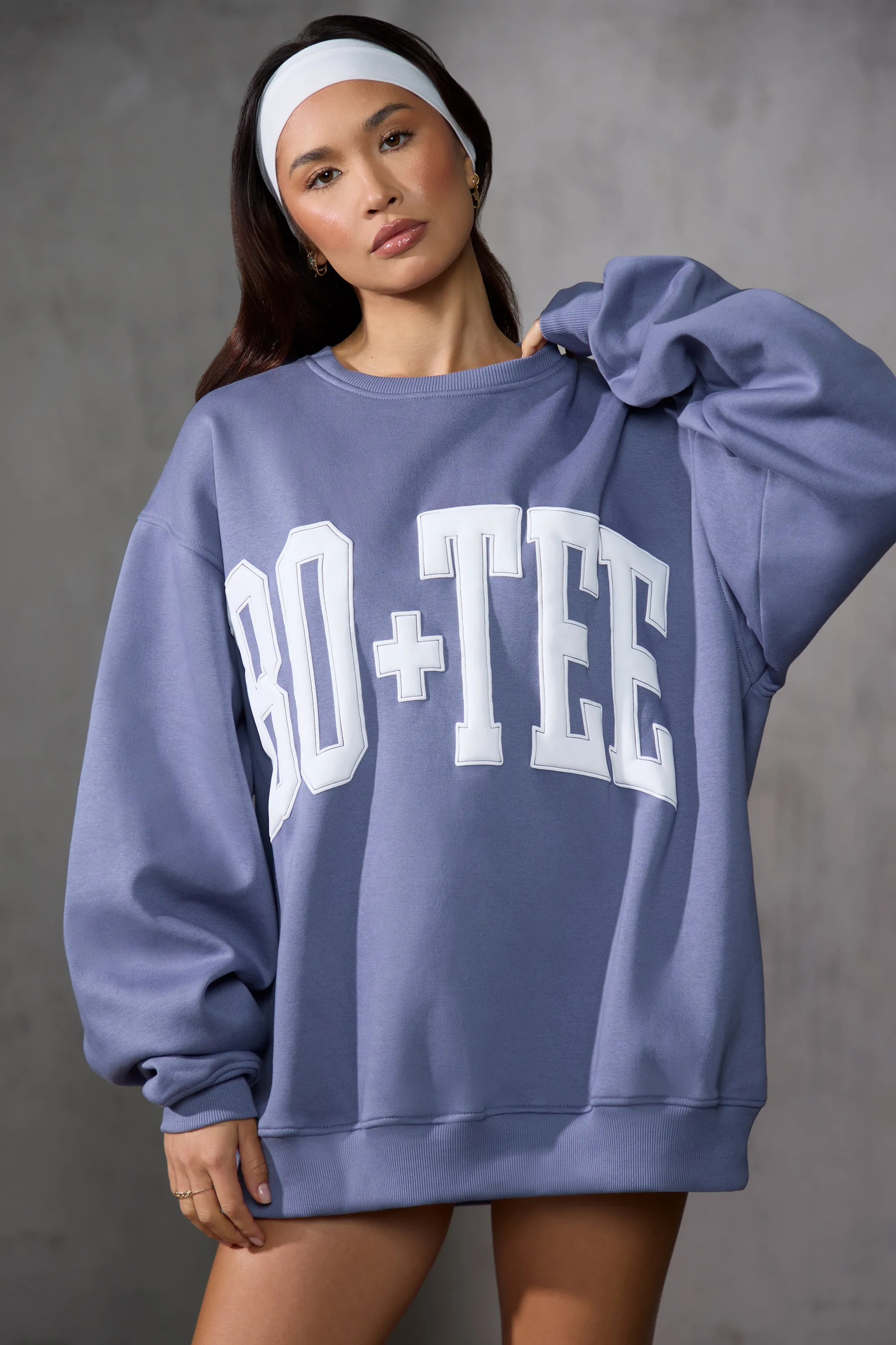 New Staples - Oversized Sweatshirt in Slate Blue sold by Bo + Tee