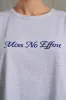 No Effort - Oversized Slogan T-Shirt in Heather Grey sold by Bo + Tee