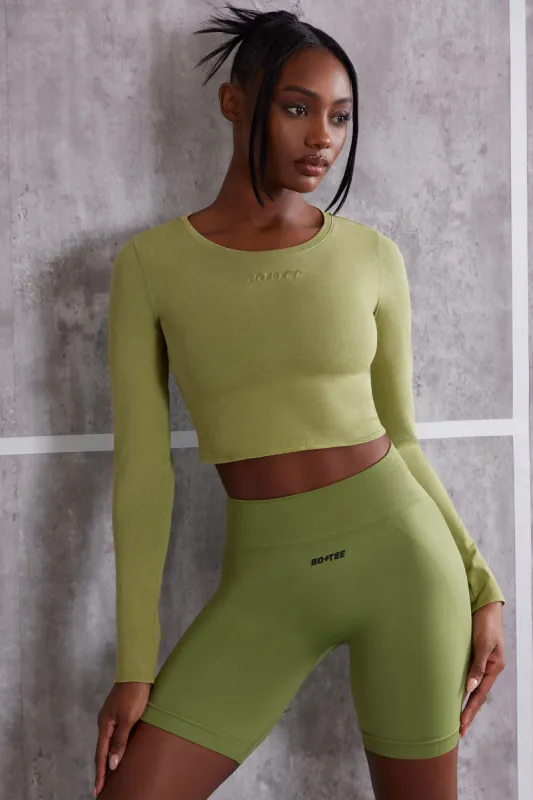 Refocus - Long Sleeve T-Shirt in Olive sold by Bo + Tee