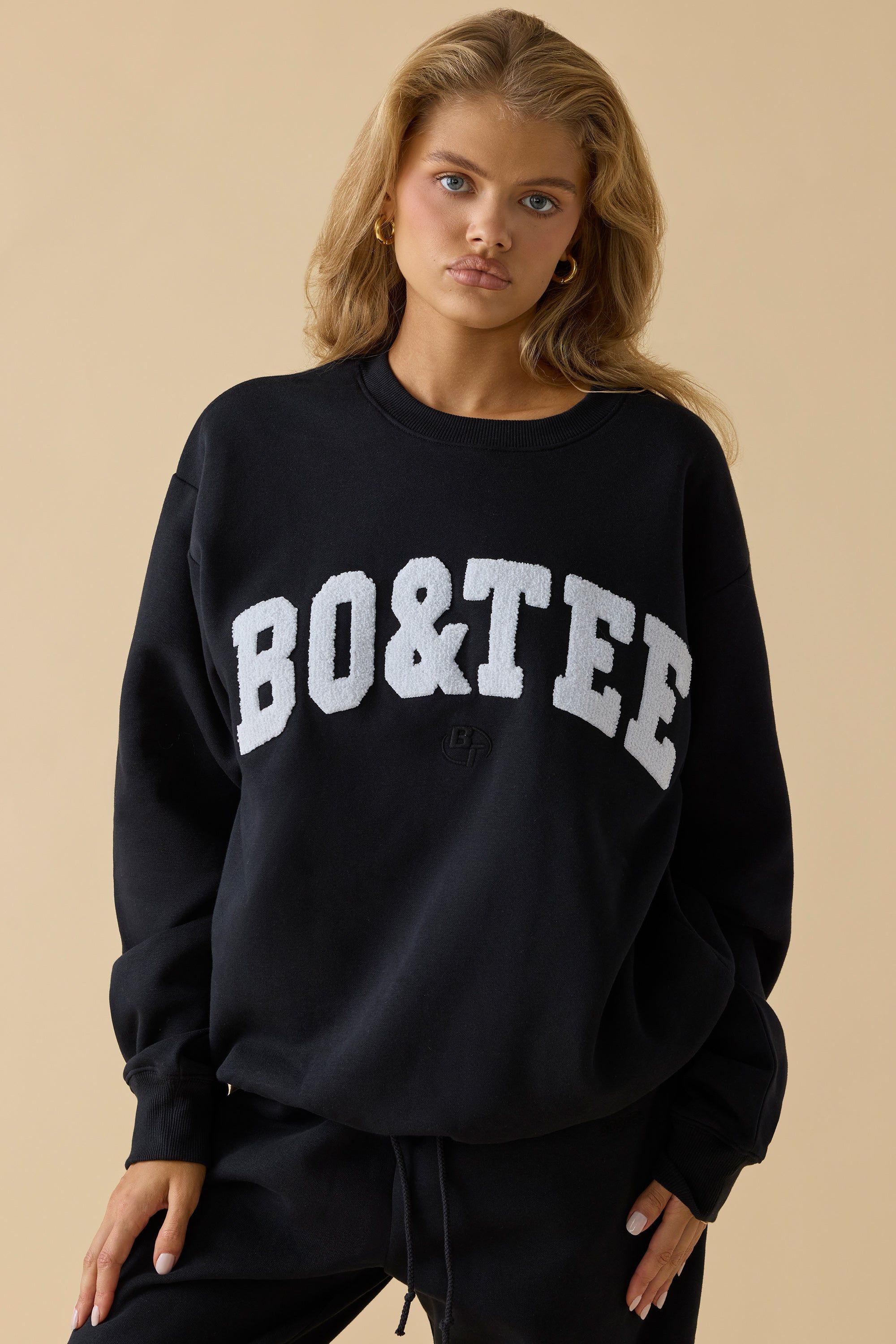 Self Care - Oversized Crew Neck Sweatshirt in Black sold by Bo + Tee product image thumbnail 7
