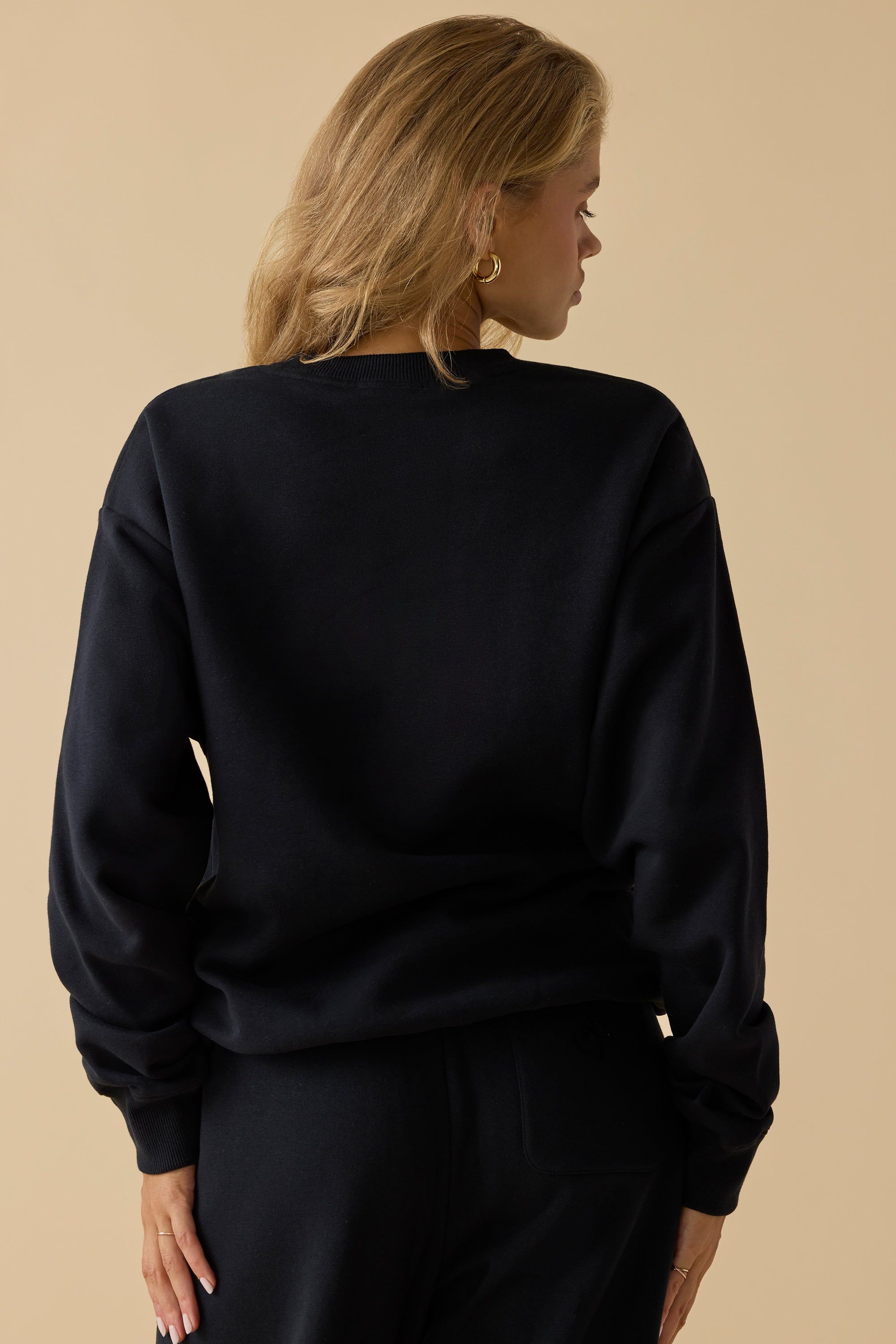 Self Care - Oversized Crew Neck Sweatshirt in Black sold by Bo + Tee product image thumbnail 3