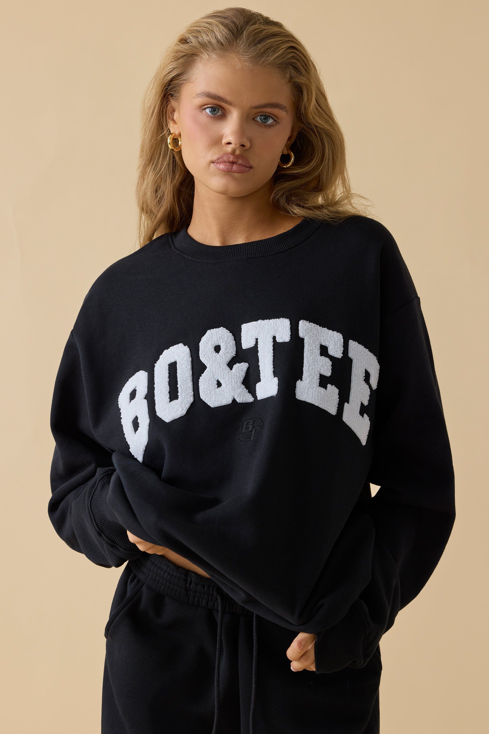 Self Care - Oversized Crew Neck Sweatshirt in Black sold by Bo + Tee product image thumbnail 5