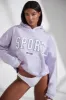 Varsity - Oversized Hooded Sweatshirt in Lavender sold by Bo + Tee
