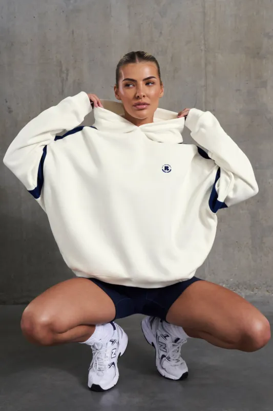 Academic - Oversized Hooded Sweatshirt in White sold by Bo + Tee