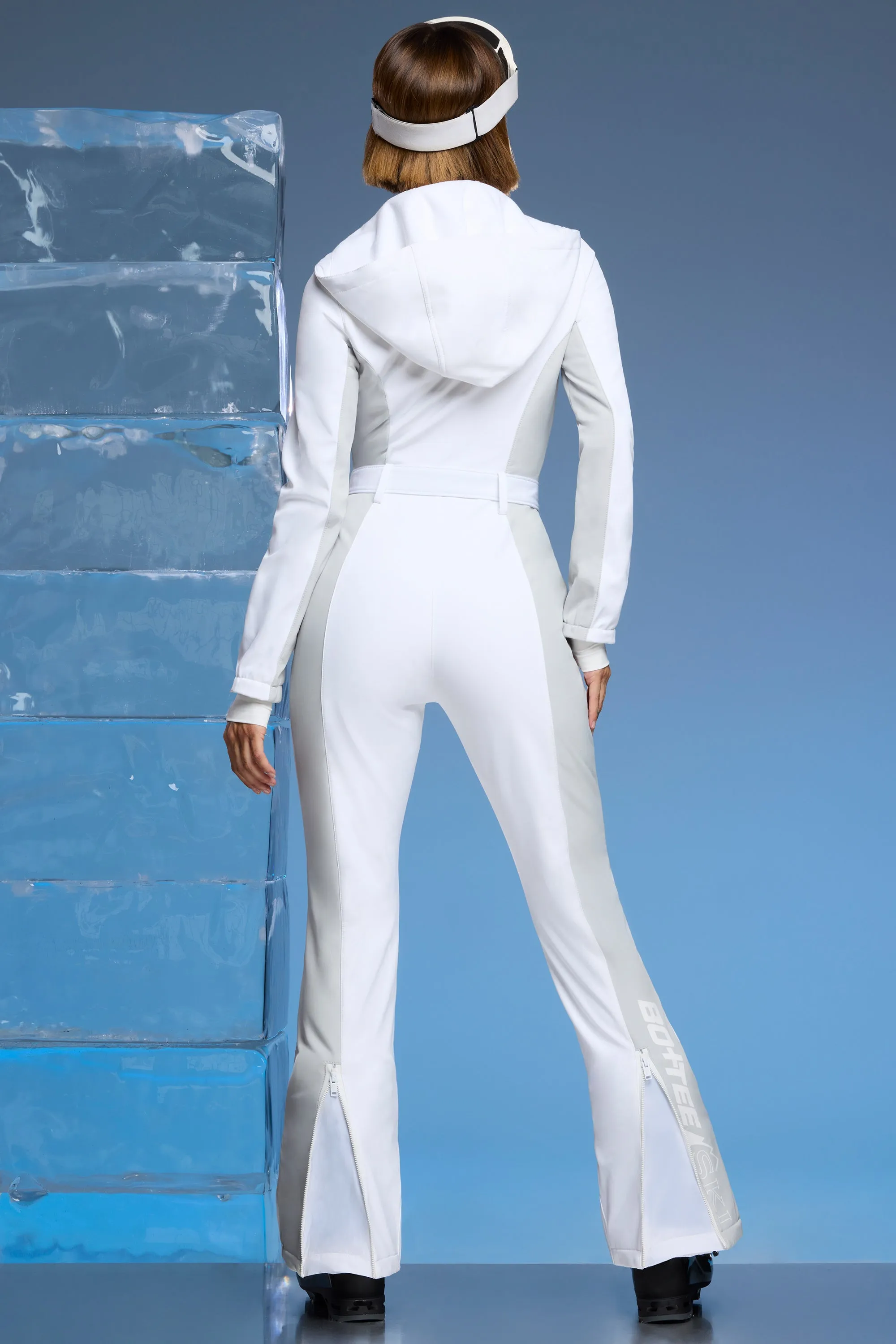 Freestyle - Petite Fleece Lined Ski Suit in White sold by Bo + Tee product image thumbnail 3