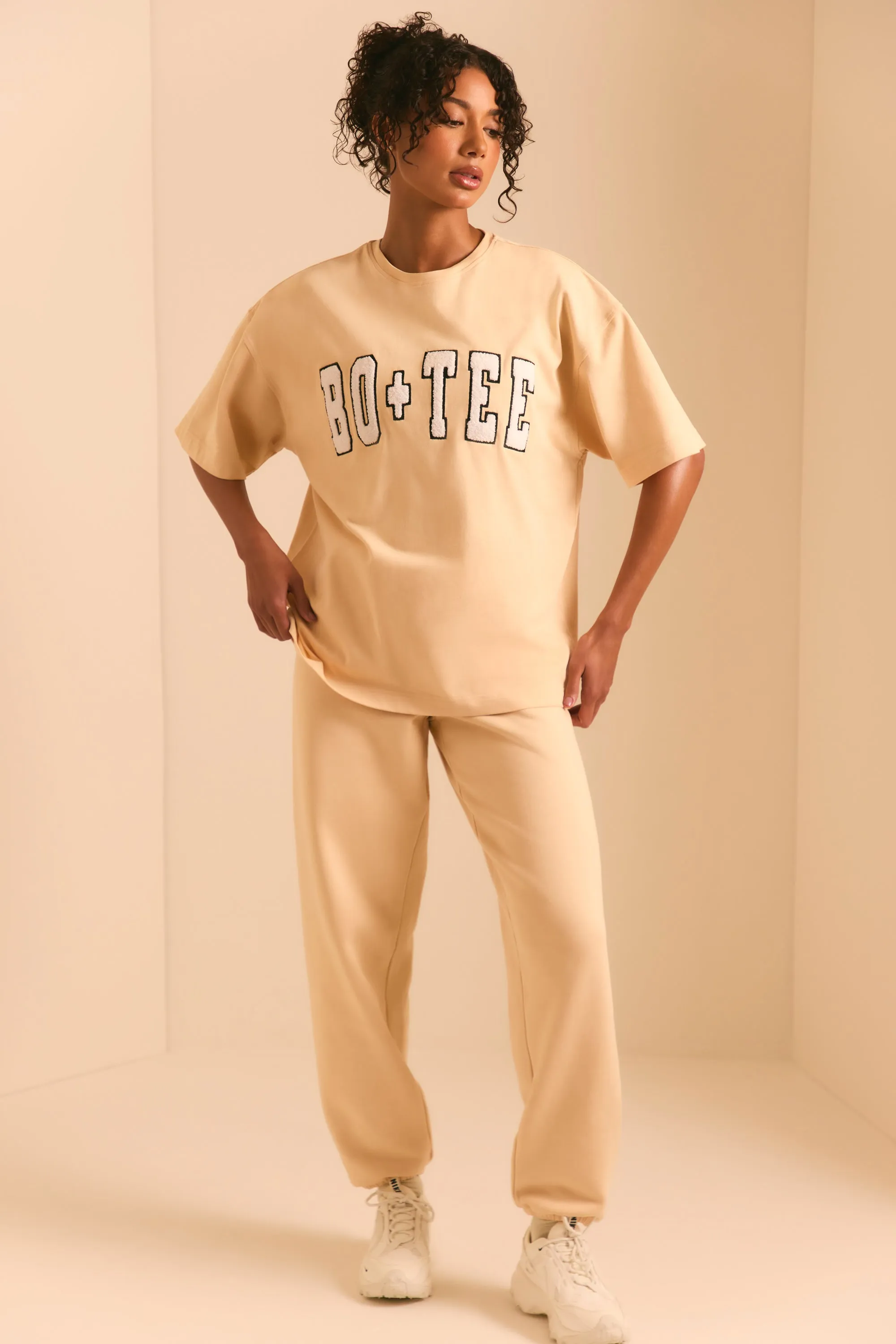 Relaxed Fit Joggers in Sand sold by Bo + Tee product image thumbnail 2