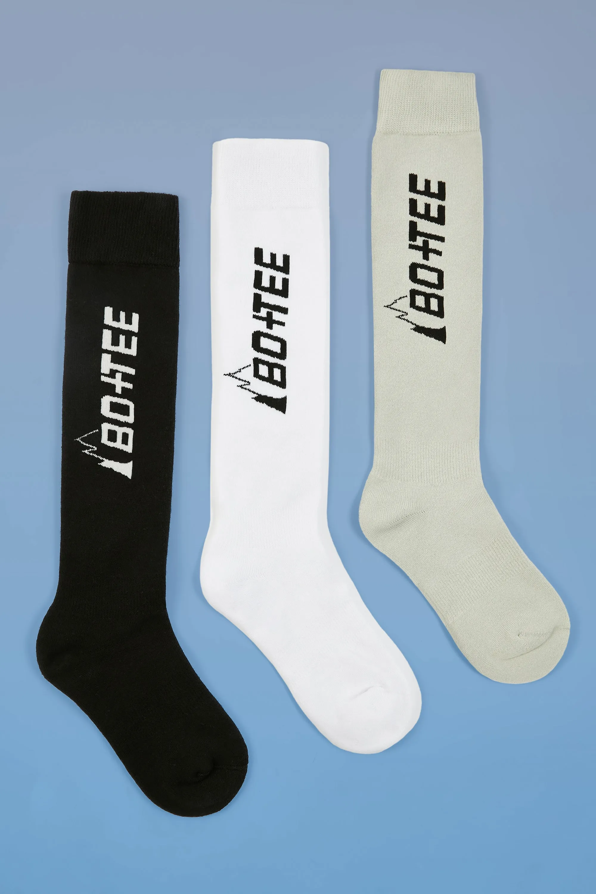 Multipack of Ribbed Knee Socks in Multi sold by Bo + Tee