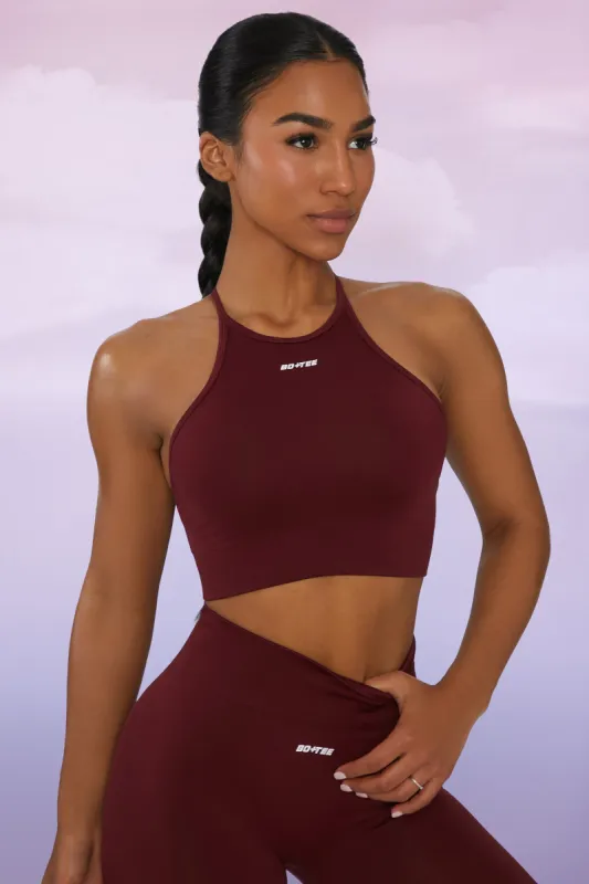 Incline - Crop Top - Deep Red sold by Bo + Tee