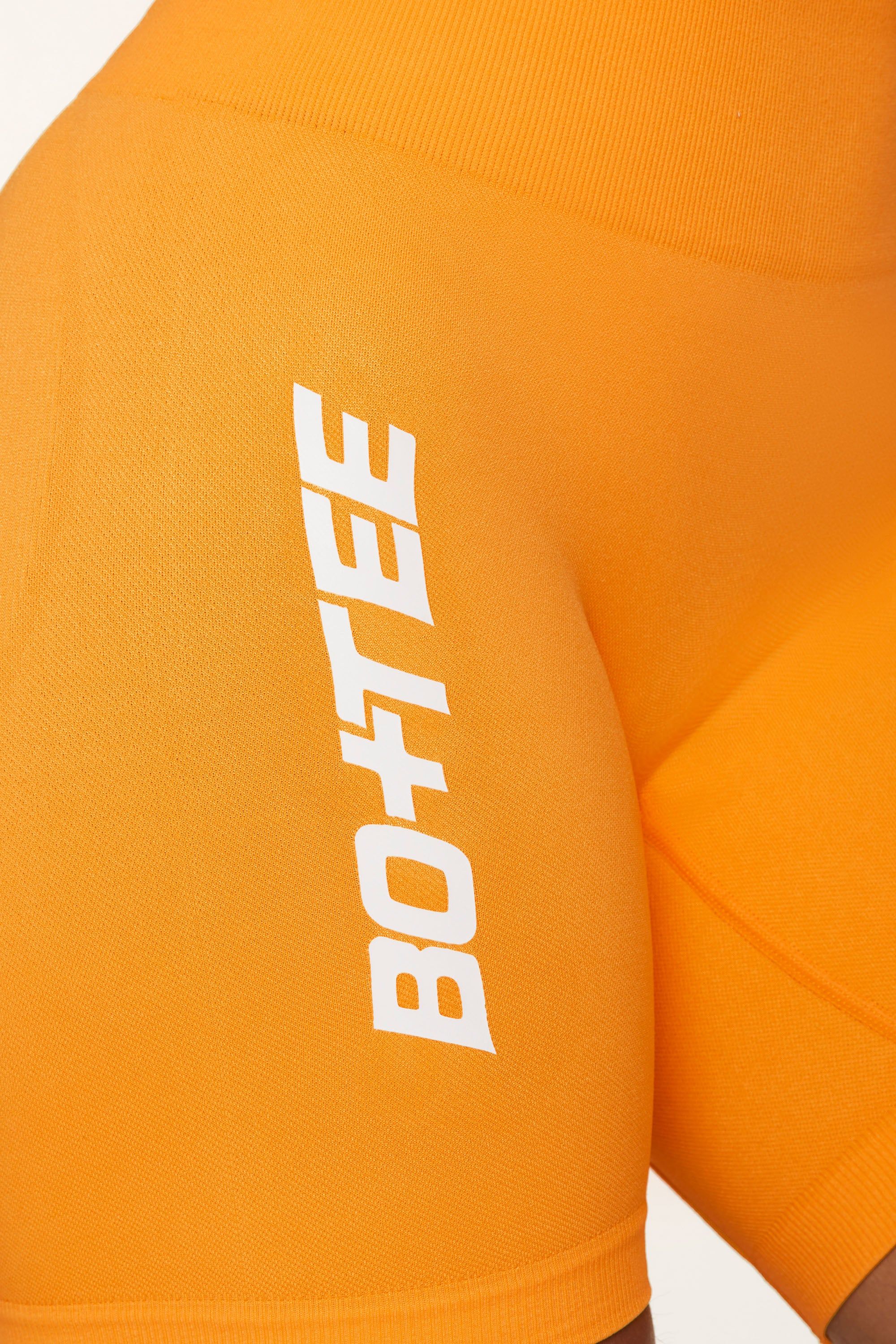 Speed - High Waist Seamless Biker Shorts in Orange sold by Bo + Tee product image thumbnail 4