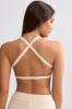 Terry Towelling Scoop-Neck Bralette in Cream sold by Bo + Tee