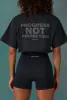 Level Up - Cotton Cropped Oversized T-Shirt in Black sold by Bo + Tee